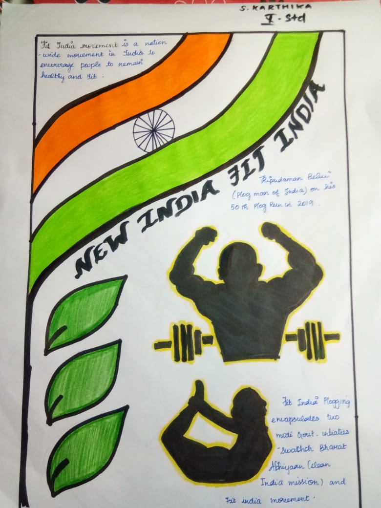 Fit India Movement Poster Competition | Fit India Poster Making | Drawing  on Hum Fit Toh India Fit - YouTube